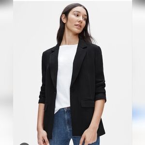 Eileen Fisher Office Formal Black Blazer Jacket Women L